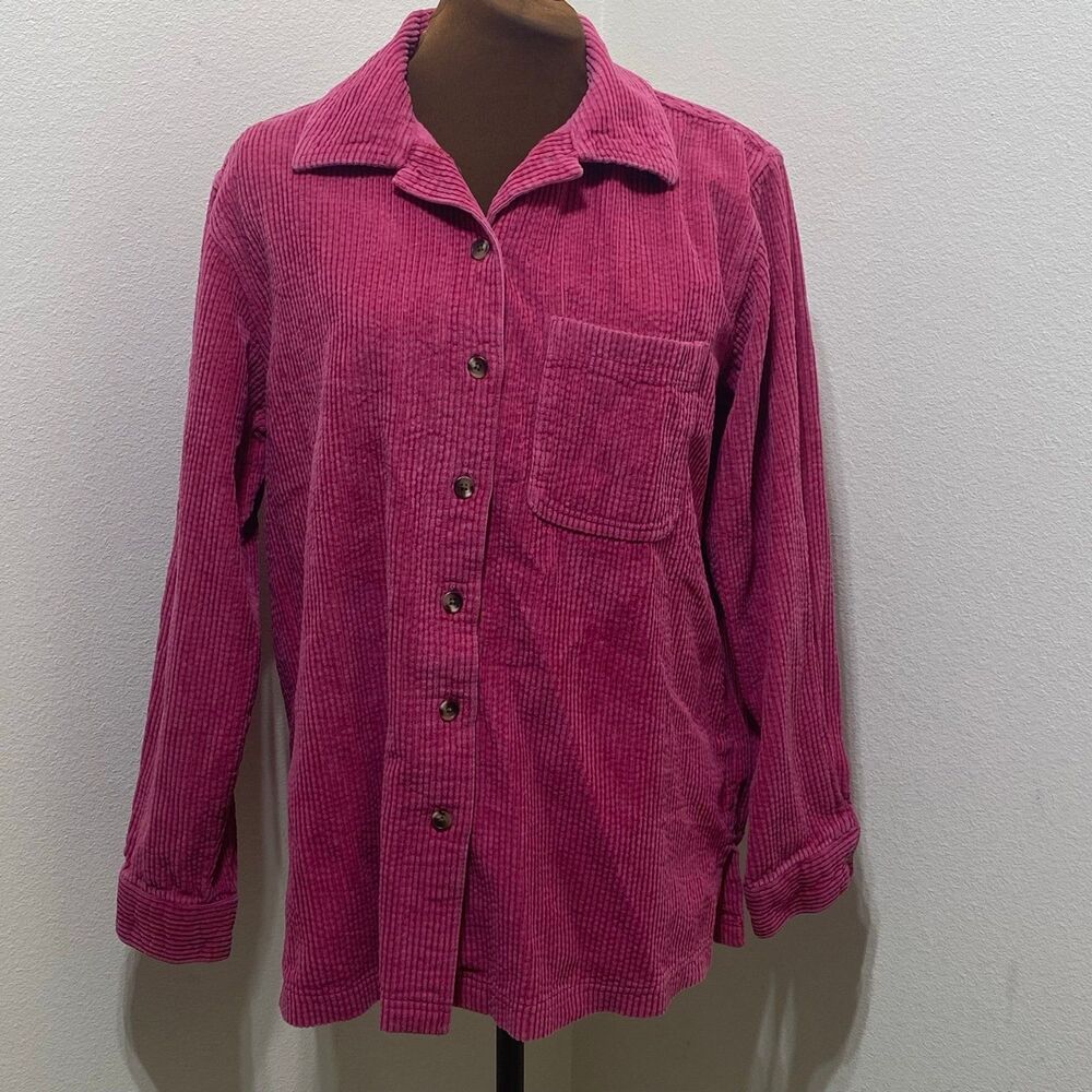 L.L. Bean Women's Comfort Corduroy Relaxed Shirt Size Medium Regular